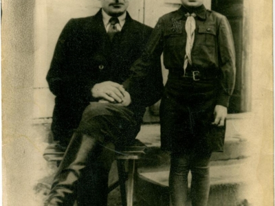 Stanisław Iwanowski z synem Edwardem przed deportacją w głąb ZSRS