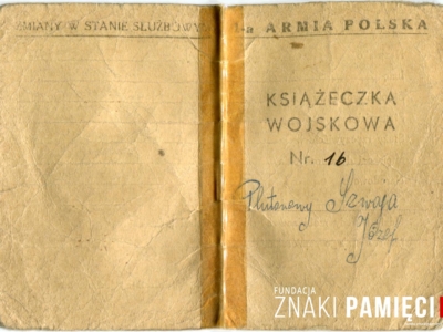 Książeczka wojskowa Józefa Szwai z armii Berlinga