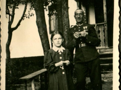 Stanisław Salczyński – żołnierz Korpusu Ochrony Pogranicza z córką Aliną