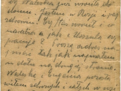 Korespondencja oficera Policji Państwowej – Wincentego Sosny – wysłana z obozu w Ostaszkowie do Jakuba Sosny