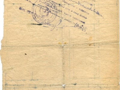      Metryka chrztu Kazimierza Grenczaka, wydana na zesłaniu w ZSRS