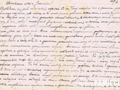 List Mieczysława Popławskiego do Janiny Popławskiej, wysłany z nowosybirskiego obwodu