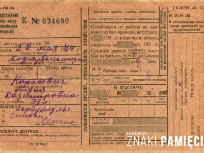 Orzeczenie o niezdolności do pracy Jana Korasiewicza