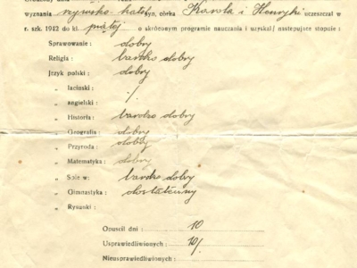 Legitymacja odznaki szkół junackich i młodzieży ochotniczej wydana Januszowi Rusiniakowi