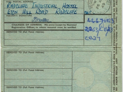  Karta identyfikacyjna Pawła Wutkego z pobytu w Manchesterze po demobilizacji z polskiego wojska w Anglii