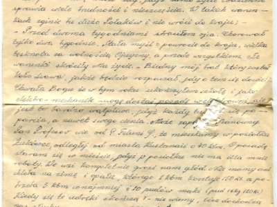 List Z. Faczyńskiego, deportowanego w głąb ZSRS, do prof. A Schmara