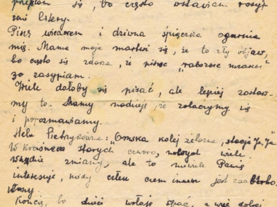 List do Janiny Popławskiej, wysłany przez znajomą z Polski
