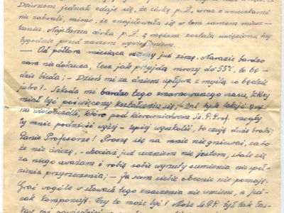      List Z. Faczyńskiego, deportowanego w głąb ZSRS, do prof. A Schmara