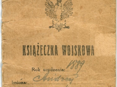 Książeczka wojskowa Andrzeja Wawera, funkcjonariusza Policji Państwowej, zamordowanego w ramach zbrodni katyńskiej