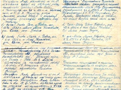 Zaświadczenie o zaproszeniu Marii Szoty i brata Jana do Polski z pobytu (zesłania) w Kazachstanie w ZSRS