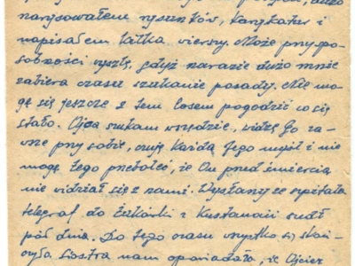      Korespondencja Z. Faczyńskiego przebywającego na zesłaniu w ZSRS z rodziną