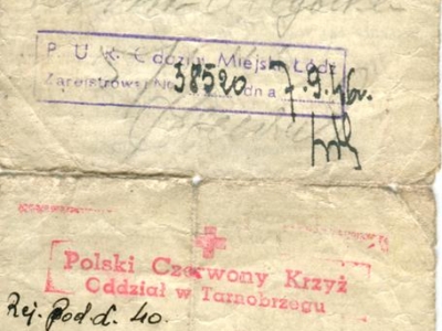 Zaświadczenie Państwowego Urzędu Repatriacyjnego wydane przez Polsko-Radziecką Komisję Mieszaną Do Spraw Ewakuacji o przybyciu Lidii Korasiewicz z ZSRS do Polski na stałe osiedlenie