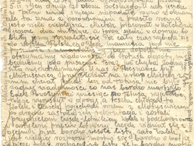      List Elżbiety Wutke wysłany z kołchozu Sow-ług do Pawła Wutkego przebywającego w Buzułuku w ośrodku formowania polskiej armii w ZSRS