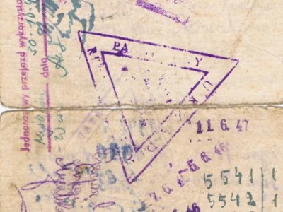      Zaświadczenie Mieczysława Popławskiego z Polsko-Radzieckiej Komisji Mieszanej Do Spraw Ewakuacji o jego repatriacji z obwodu saratowskiego w ZSRS do Polski