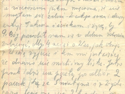 List Lidii Korasiewicz wysłany do rodziny z zesłania w głąb ZSRS