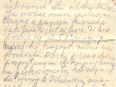 List Lidii Korasiewicz wysłany do ojca Kazimierza Piątkiewicza z zesłania w głąb ZSRS