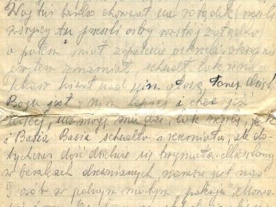 List Lidii Korasiewicz wysłany do ojca Kazimierza Piątkiewicza z zesłania w głąb ZSRS