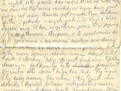      List Lidii Korasiewicz wysłany do rodziny z zesłania w głąb ZSRS