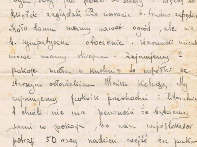  List do Janiny Popławskiej, przebywającej na zesłaniu na Syberii, wysłany przez Janinę Nizińską