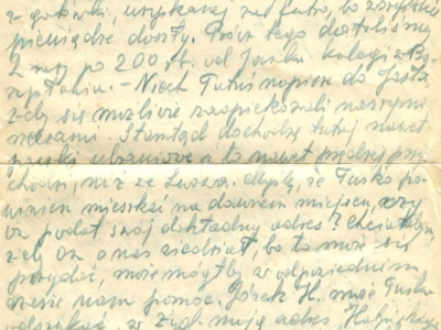 List Lidii Korasiewicz wysłany do rodziny z zesłania w głąb ZSRS