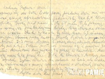 List Lidii Korasiewicz wysłany do rodziny z zesłania w głąb ZSRS