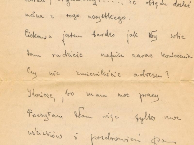      List do Janiny Popławskiej, przebywającej na zesłaniu na Syberii, wysłany przez Janinę Nizińską