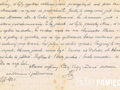    List do Janiny Popławskiej, przebywającej na zesłaniu na Syberii, wysłany przez Henryka Nizińskiego