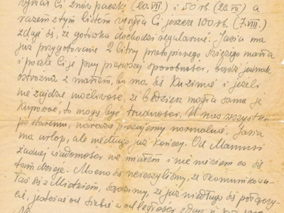 List do Janiny Popławskiej, przebywającej na zesłaniu na Syberii, wysłany przez Henryka Nizińskiego