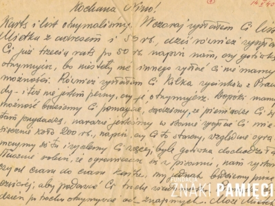      List do Janiny Popławskiej, przebywającej na zesłaniu na Syberii, wysłany przez Henryka Nizińskiego