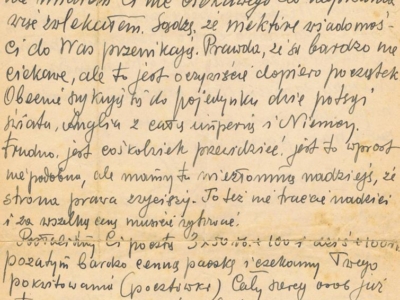 List do Janiny Popławskiej, przebywającej na zesłaniu na Syberii, wysłany przez Henryka Nizińskiego