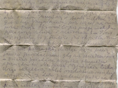 Gryps Jana Korasiewicza z więzienia w ZSRS do rodziny przebywającej na zesłaniu na Syberii