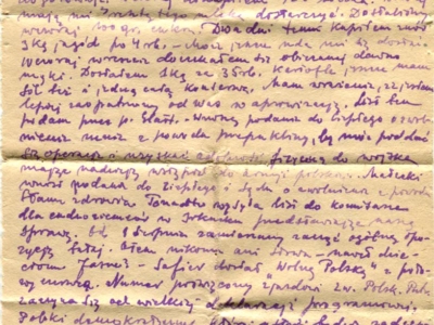 Gryps Jana Korasiewicza z więzienia w ZSRS do rodziny przebywającej na zesłaniu na Syberii