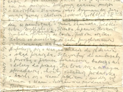 Gryps Jana Korasiewicza z więzienia w ZSRS do rodziny przebywającej na zesłaniu na Syberii