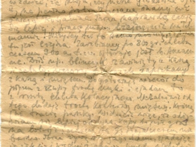 Gryps Jana Korasiewicza z więzienia w ZSRS do rodziny przebywającej na zesłaniu na Syberii