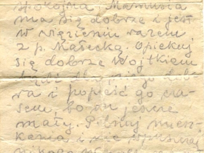 Gryps Jana Korasiewicza z więzienia w ZSRS do rodziny przebywającej na zesłaniu na Syberii