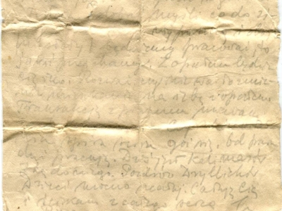 Gryps Jana Korasiewicza z więzienia w ZSRS do rodziny przebywającej na zesłaniu na Syberii