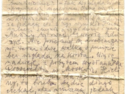 Gryps Jana Korasiewicza z więzienia w ZSRS do rodziny przebywającej na zesłaniu na Syberii