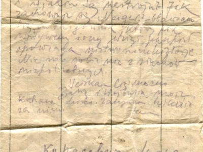 Gryps Jana Korasiewicza z więzienia w ZSRS do rodziny przebywającej na zesłaniu na Syberii