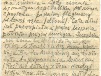 Gryps Jana Korasiewicza z więzienia w ZSRS do rodziny przebywającej na zesłaniu na Syberii